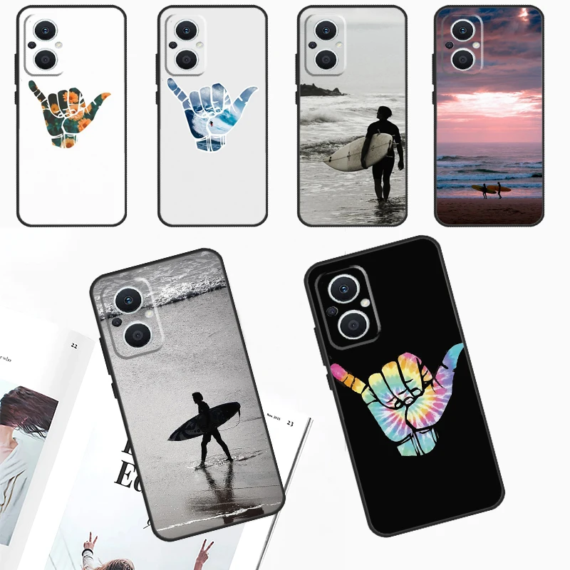 Surfer Surf Hang Loose Shaka Case For OPPO Reno 10 Pro 4Z 5Z 8T 4 5 6 7 8 Lite OPPO Find X6 Pro X3 X2 Neo X5 Lite Cover