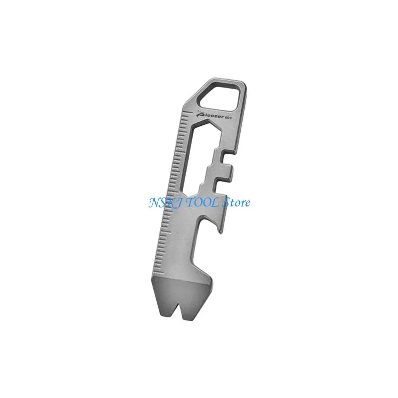 L8RC Miniature Metal Alloy Every Day Carry Pry Bar Tool With Wrenches Bottle Opener And Rulers