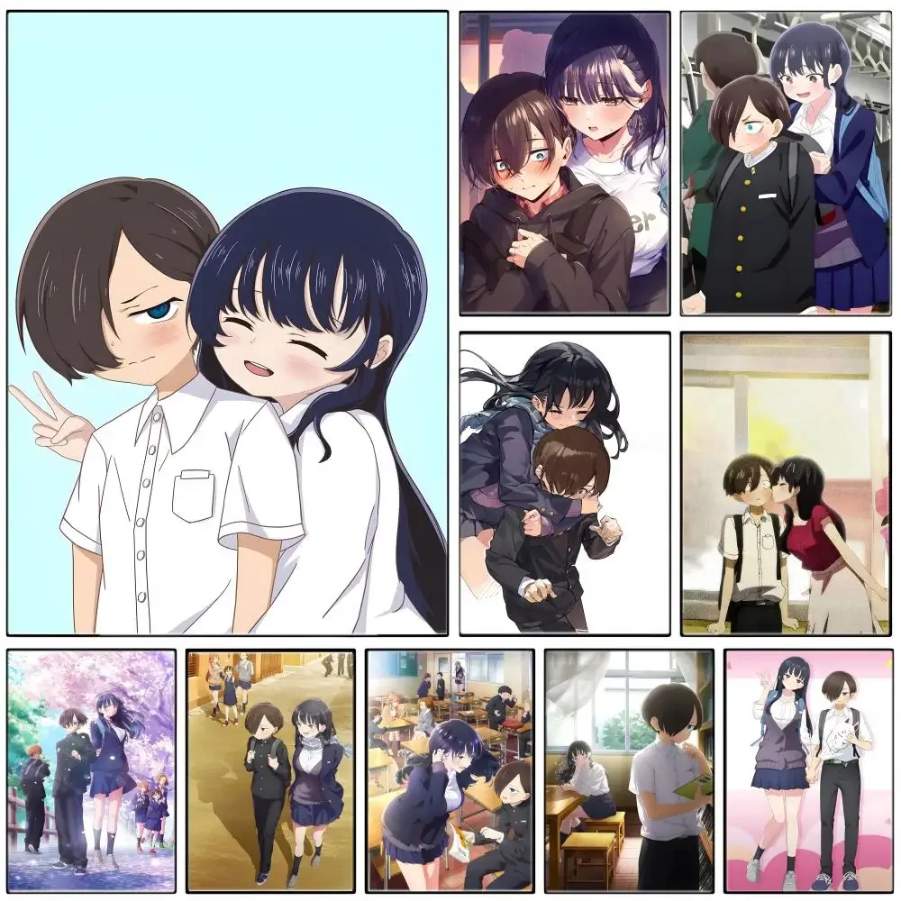Anime T-ThS Dangers In MyS HeartS Poster Self-adhesive Art Waterproof Paper Sticker Coffee House Bar Room Wall Decor