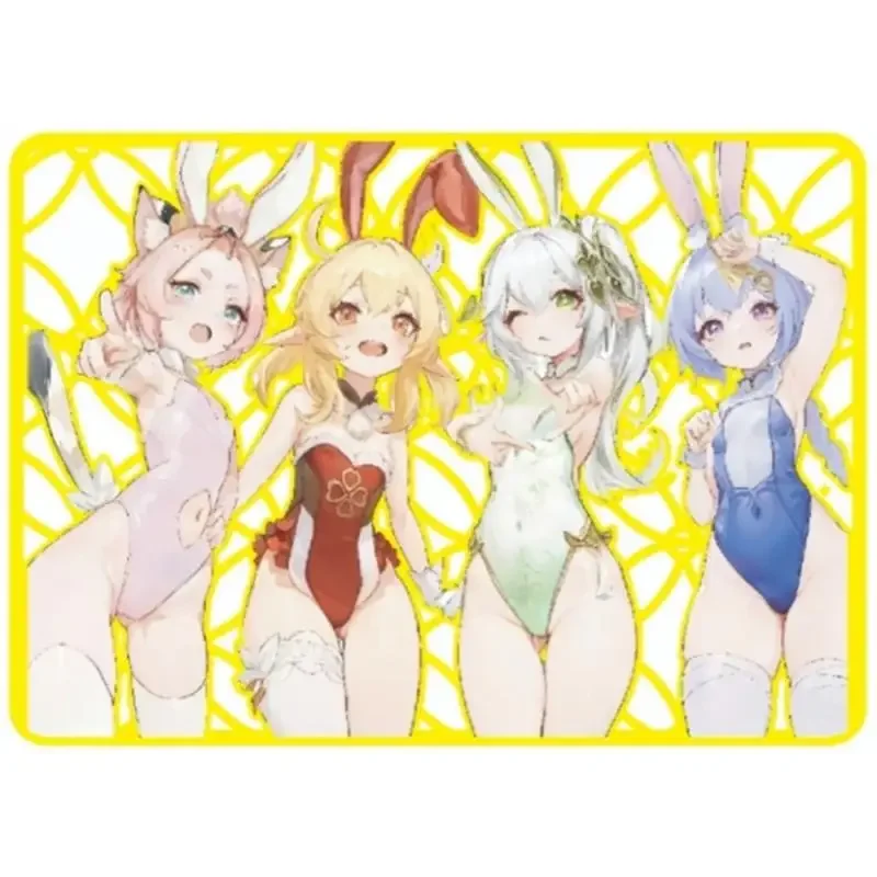 อะนิเมะเทพธิดา Story DIY ACG โต๊ะเกมเลเซอร์โลหะการ์ด Nahida Paimon Klee ของเล่นสําหรับชายสะสมการ์ดวันเกิด