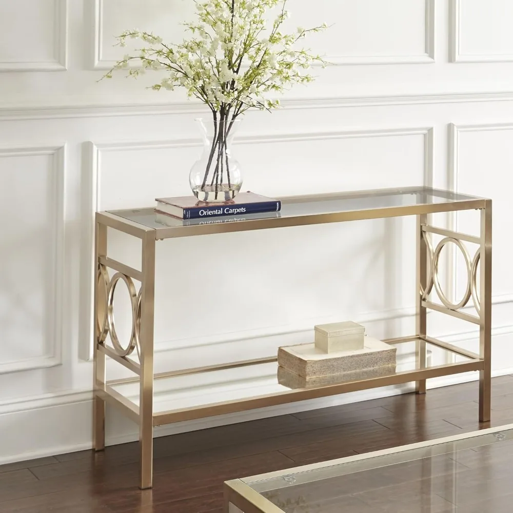 

Olympia - Sofa Table - Gold,Tables 18x47x29.75inch(LxWxH),54.96lbs