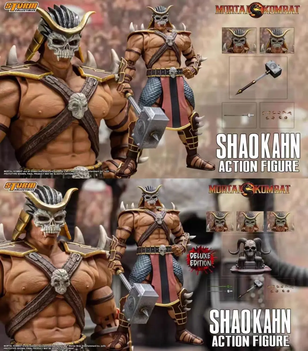 

Stock Storm Toys Mortal Kombat Final BOSS Shao Kahn Luxury Edition Villain Goro DCMK18 Action Figure Model Toys Collect Gifts