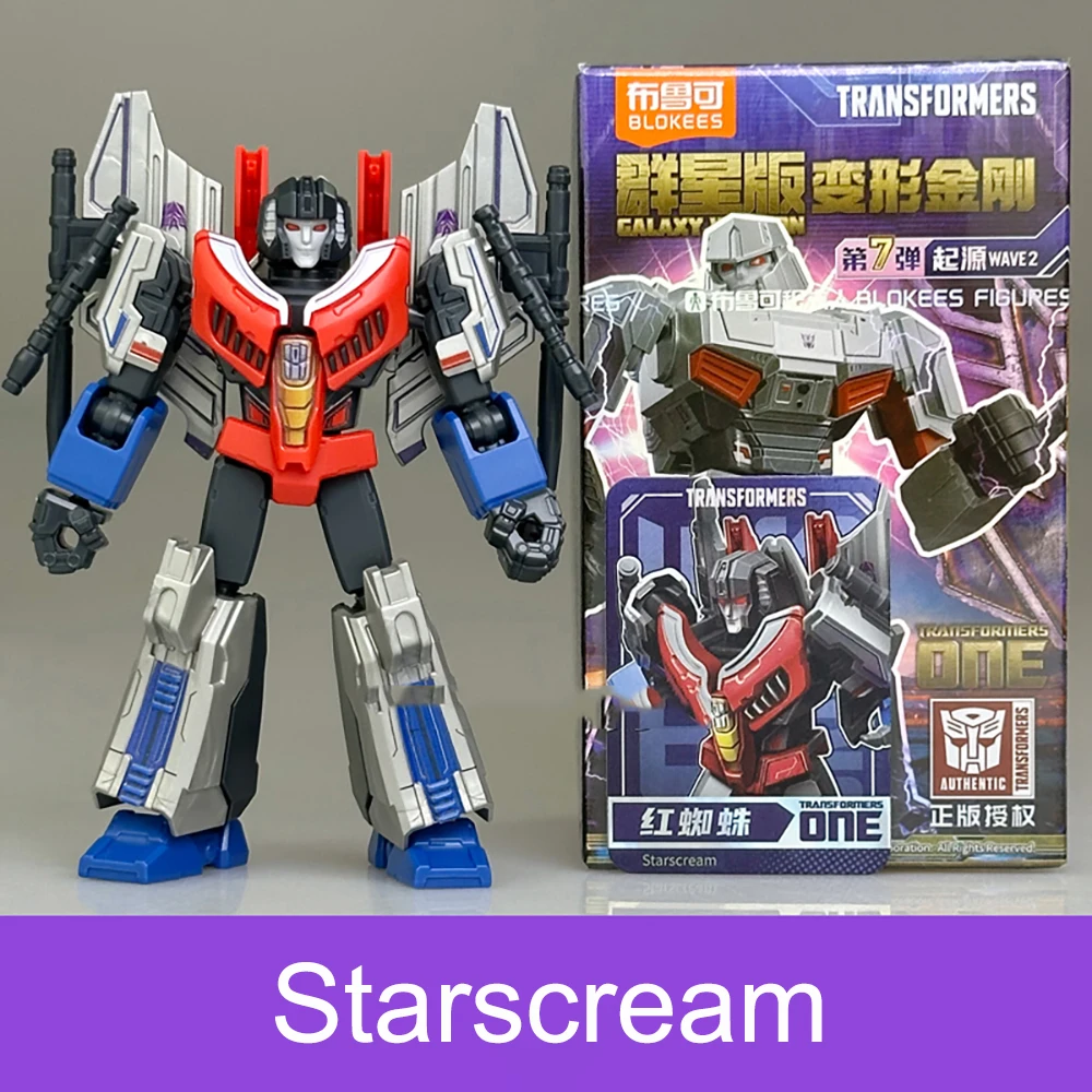 In-Stock Blokees Transformers Galaxy Version Phase 7 Orion Pax, Elita-1, Alpha Trion, Starscream and Megatron 10cm Assembly Toys