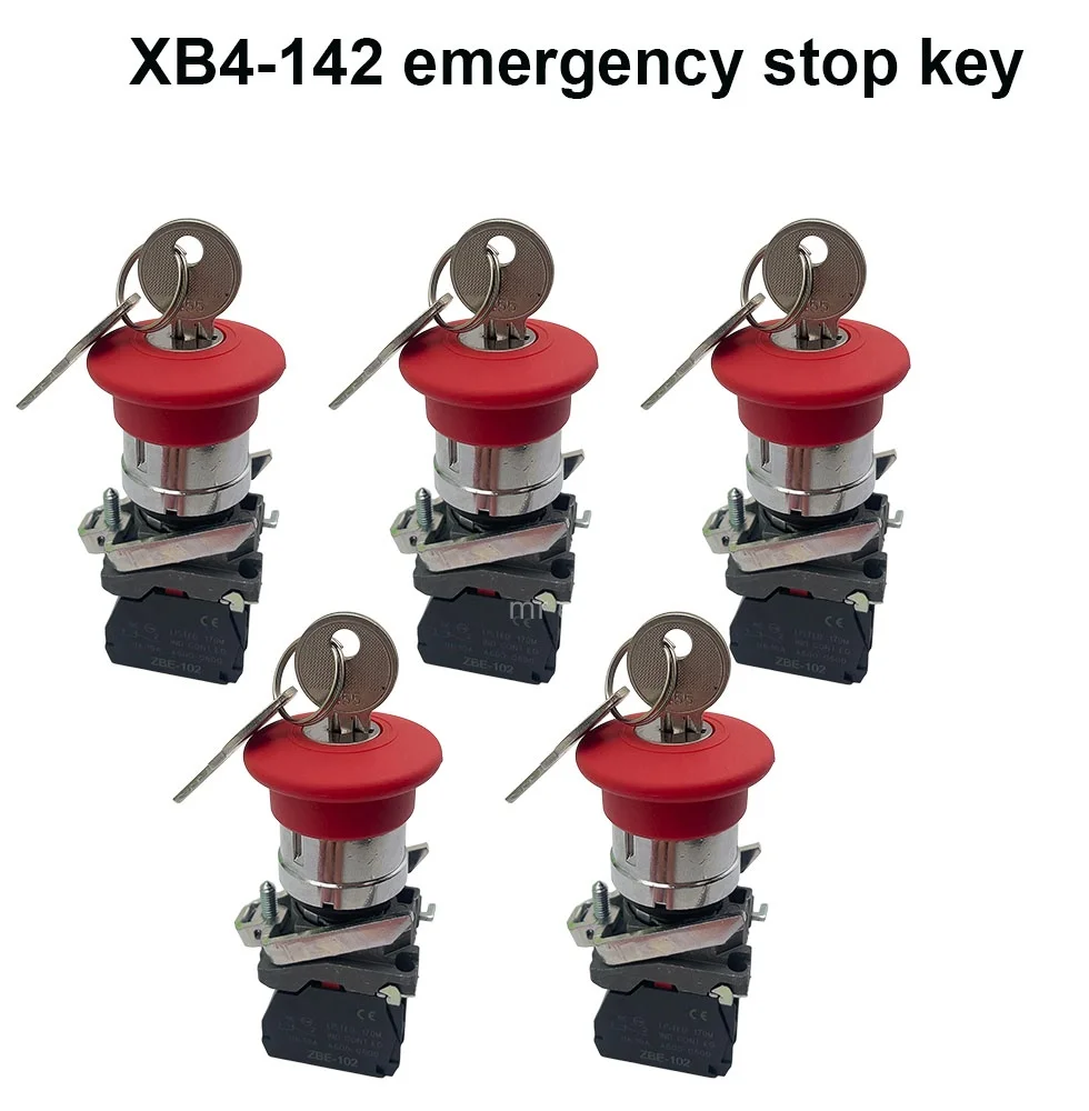 

Кнопка аварийного выключателя сброса ключа XB4-BS142, ключевой переключатель с грибовидной головкой
