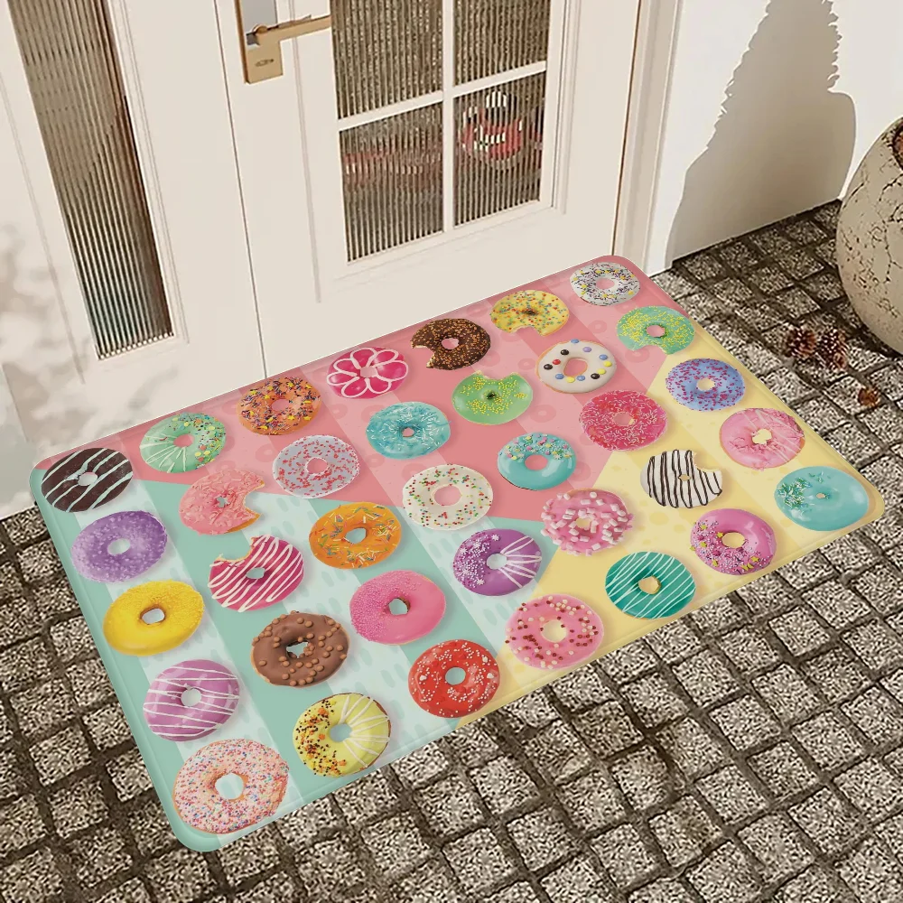 Colorful Donuts Floor Mat Entrance Door Mat Nordic Style Home Doormat Bathroom-Toilet Mats Bedroom Hotel Decor Mat