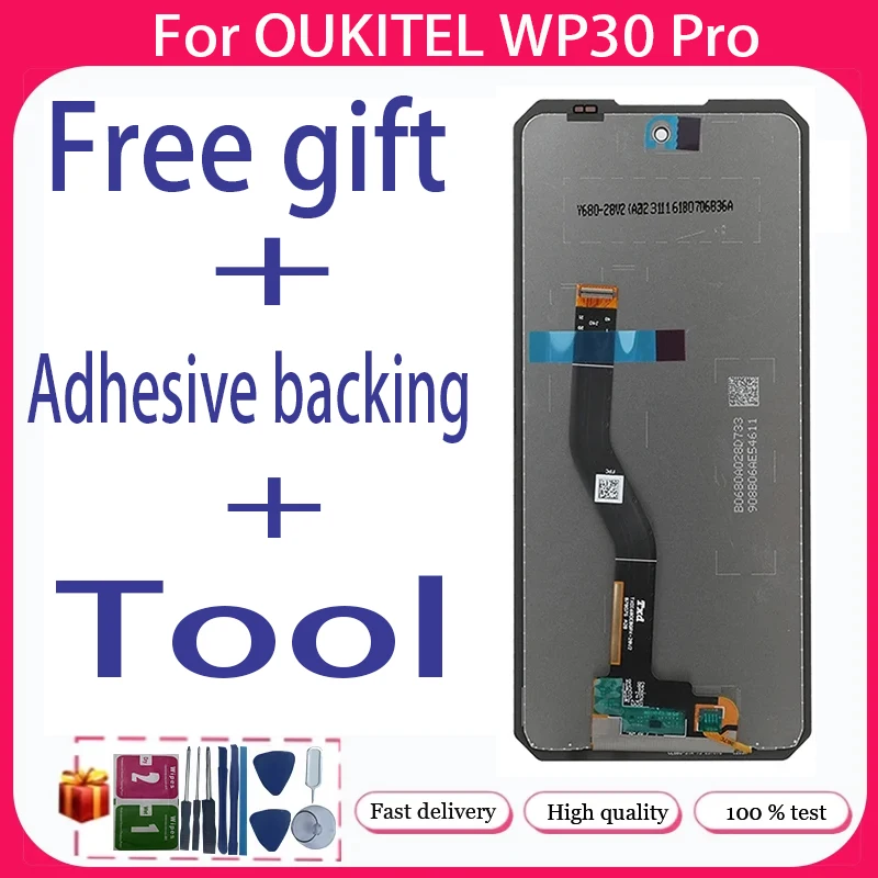 

For OUKITEL WP30 Pro+ LCD Display + Touch Screen+Free adhesive backing+Tool