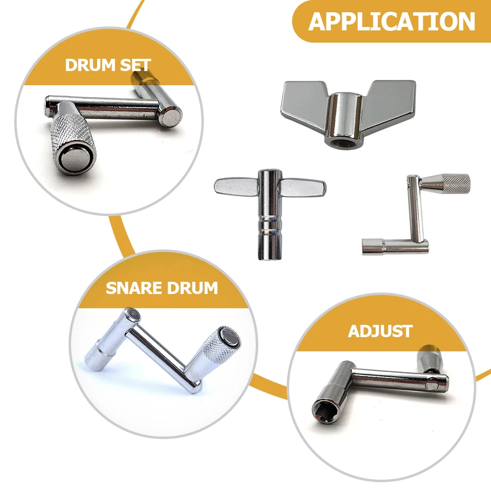 

3 Pcs Keys Adjustable Drum Adjusting Z-shaped Instrument Hardware Wrench Tuning Tools