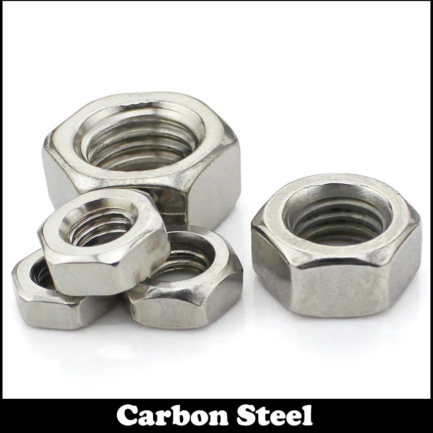 M5 M6 M8 M10 Left-Handed Carbon Steel Zine Plated Metric Left Way Hex Hexagon Nuts Reverse Thread Left Hand Nut