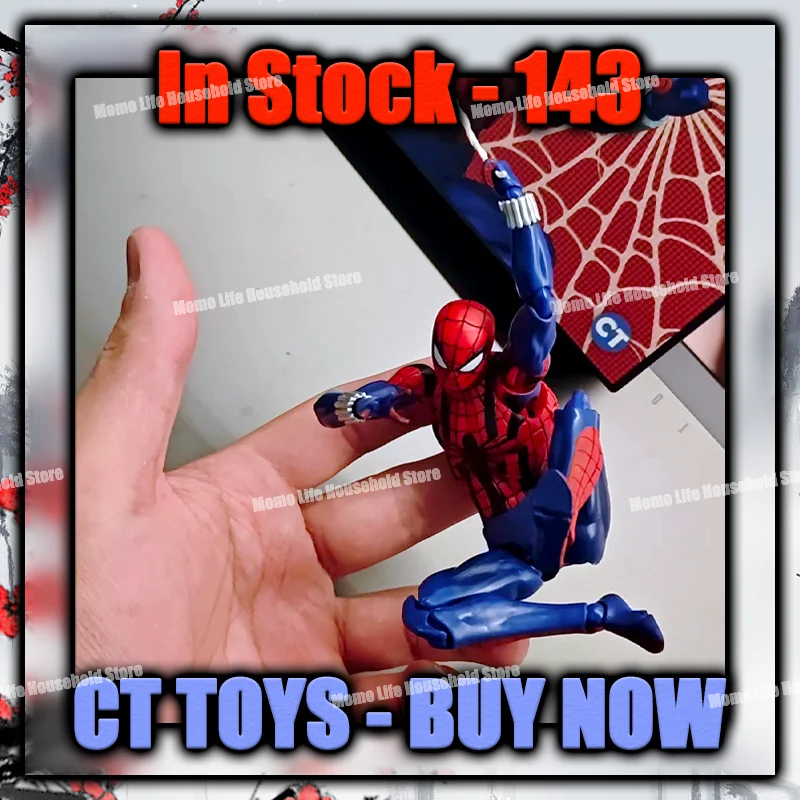 

In Stock Ct Toys Ben Reilly Mafex 143 Spiderman The Amazing Spider-Man Comic Ver Anime Action Figure Figurine Custom Gifts Toys