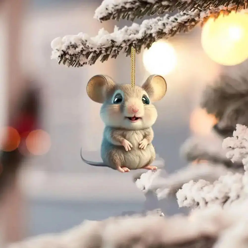 Car Charm Modern Mouse Ornament Adorable Mouse-shaped Car Pendant for Rearview Mirror Cute Ornament for Car Easy to Hang Auto