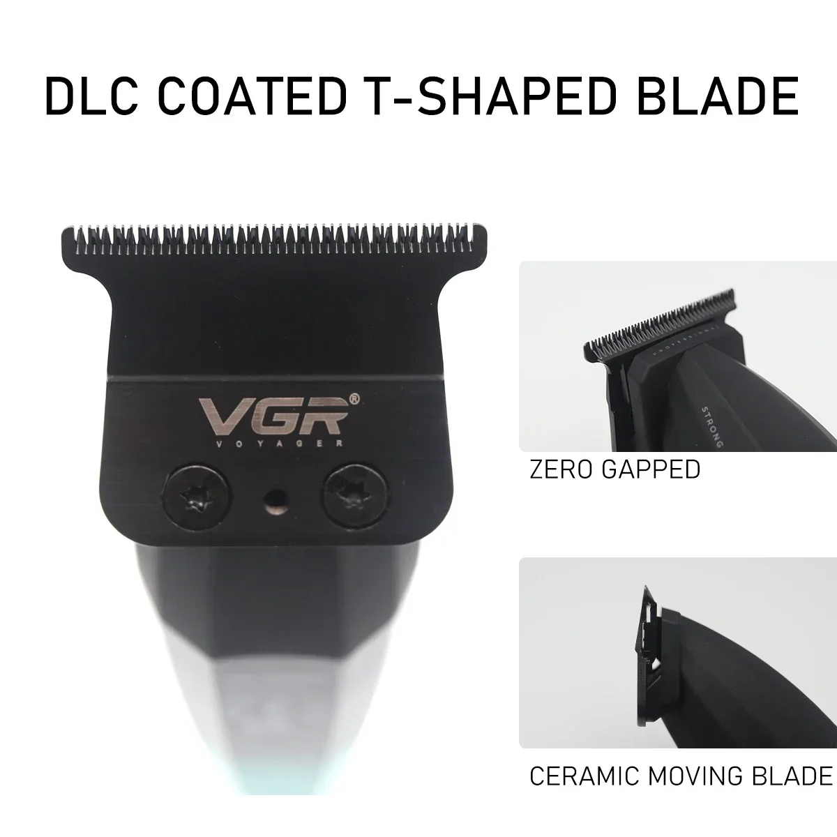 Professional Hair Clipper  DLC T-Blade 9000RPM 2000mAh Battery Push Oil Head Hair Clipper Gradient Trimmer VGR V906