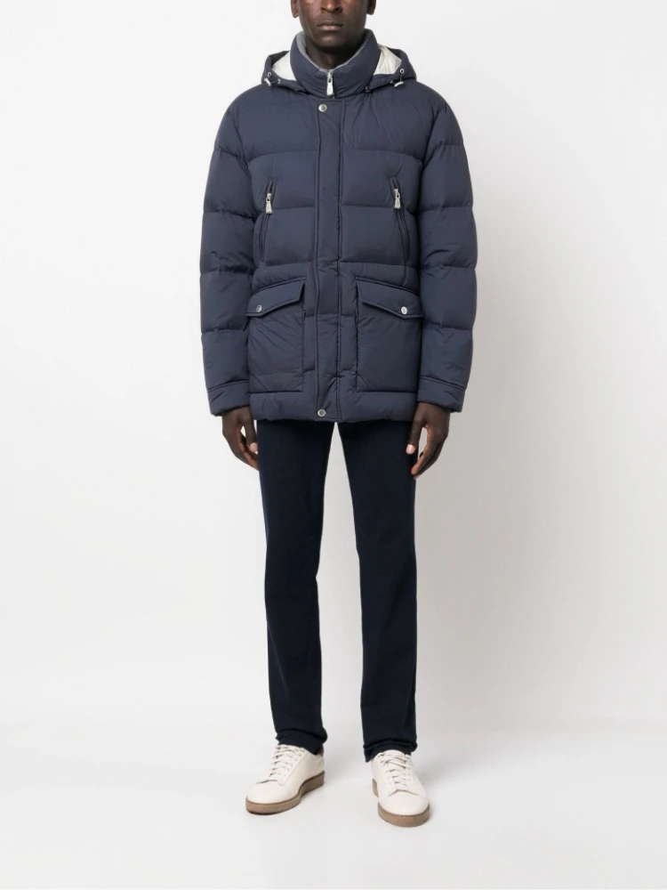 Italienischer Herren 26FW Neuer Stil BC* Kapuzen-Daunenjacke Business Casual Warme und Winddichte Oberbekleidung