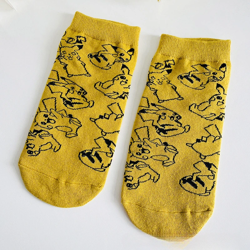 Pokemon Pikachu Socken Kawaii Anime Pokémon Low Cut Söckchen dünne sportliche Baumwoll socken Männer Frauen Geschenk