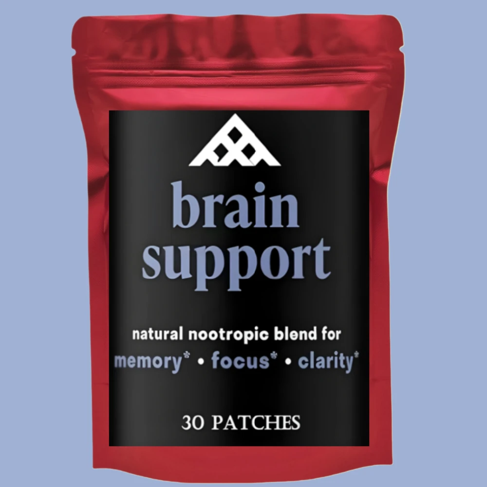 Brain Support Transdermal Patches Concentrated Ashwagandha Root, Ginkgo Biloba Monnieri Emory and Focus Support 30 Patches