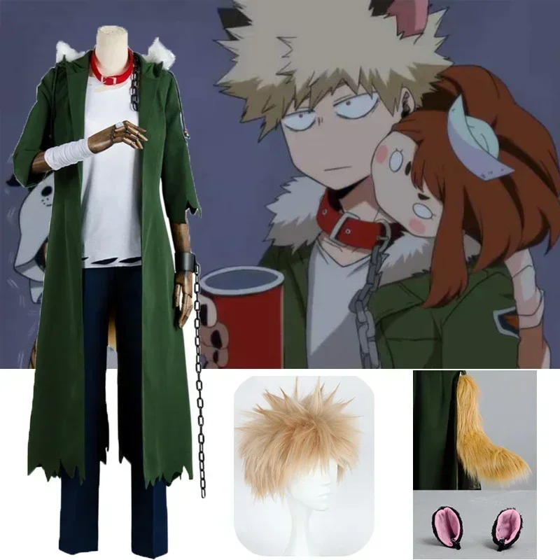 

2025 Anime Boku no Hero Academia Academ Katsuki Bakugou Cosplay Costume Halloween Full Sets with wig