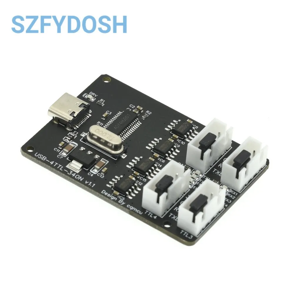 USB To TTL Module CH340 HUB TYPE-C Interface 4-Channel Four Independent TTL