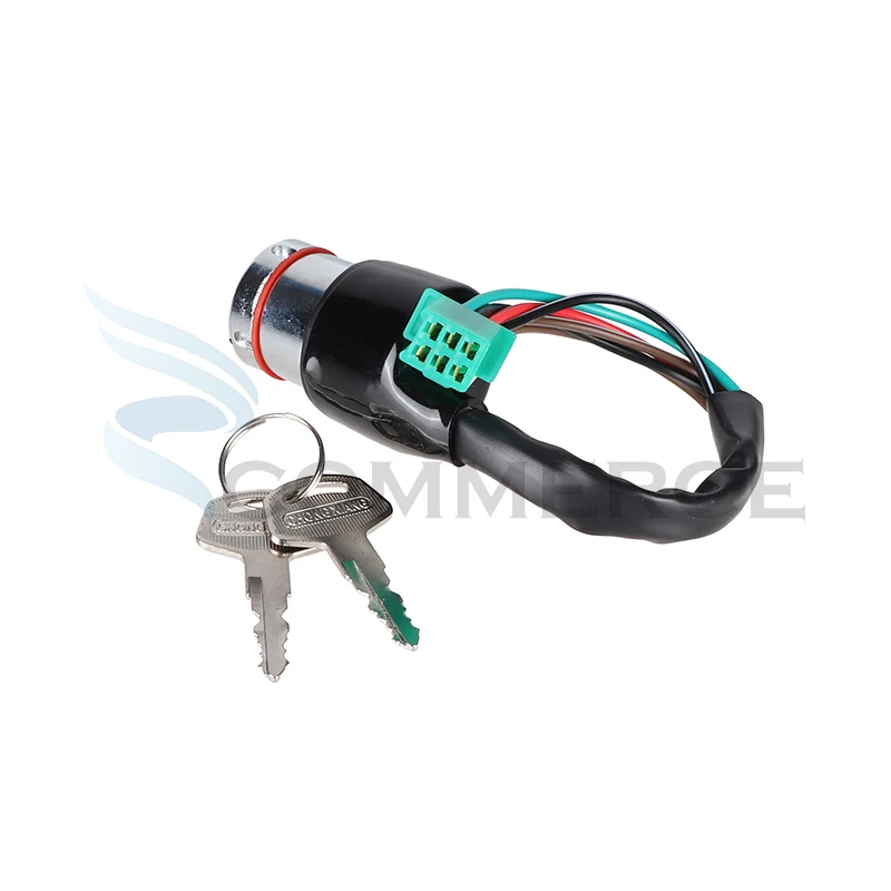 Motorcycle Ignition Switch with Keys 3 Position 6 Wire On/Off For Harley Bobber Scooter Chopper Kawasaki Suzuki GN 125