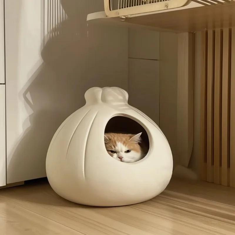 Mantou Shaped Cat Nest Modern Pet Furniture Cat House Interior Decoration for Pet Toys and Supplies