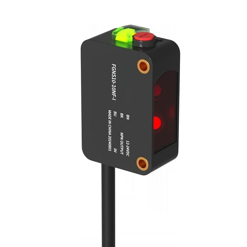 Strip light diffuse reflection background suppression photoelectric switch sensor FGNS10-10NF-I hollow detection