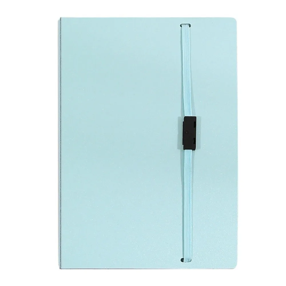 Waterproof A5 Folding Folder Durable Easy to Store Elastic Strap File Folder Foldable Portable A5 Clipboard Folder for Offices