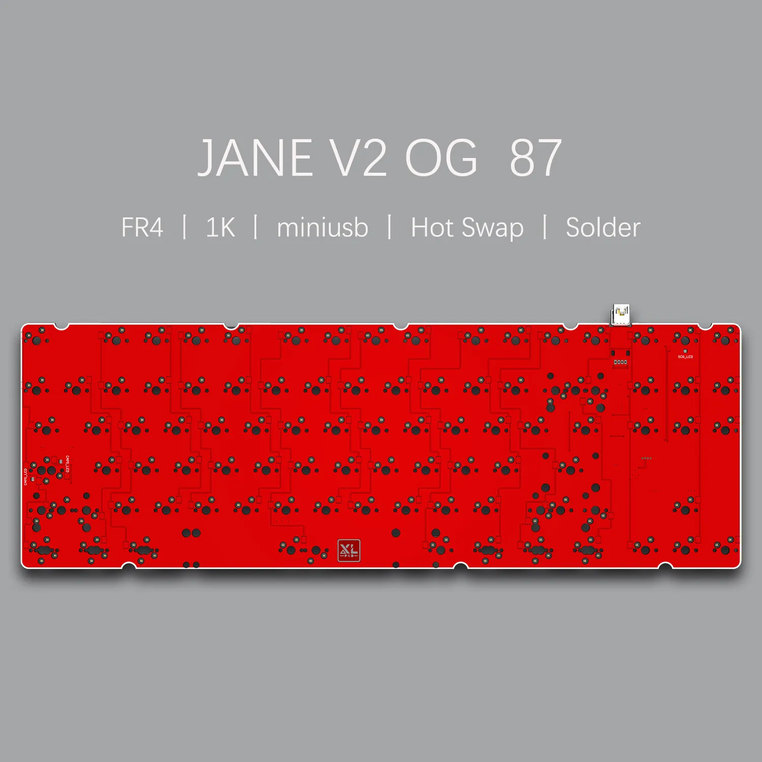 JANE V2 OG Hot Swap PCB Customized FR4 Solder VIA 1K Rate of Return MINI USB Interface Ai03 E-sports Gaming Office Keyboard DIY