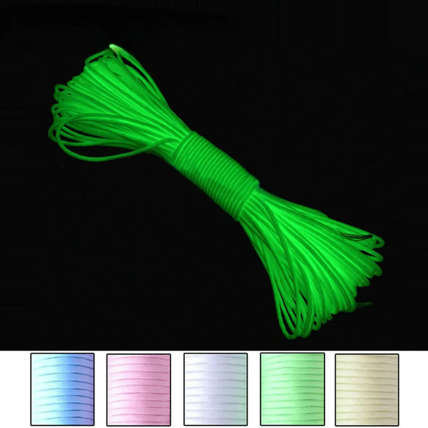 

Reliable High-Quality Glow in the Dark Luminous Paracord 550 - Durable 7 Strand Core Parachute Cord for Outdoor Survival and Cli