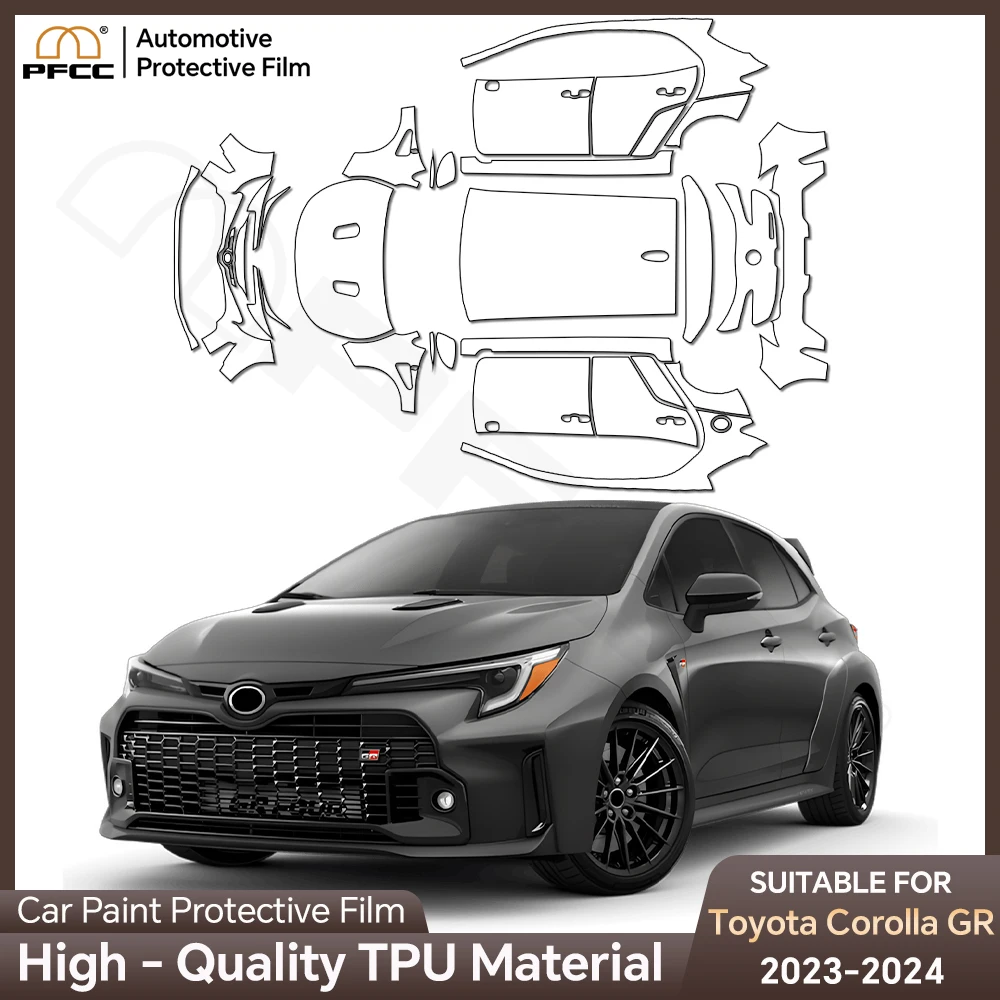 

Pre Cut for Toyota Corolla GR 2023 2024 PPF Clear Car Paint Protection Film Car Body Decal Wrap Film Kit Sticker Anti-scratch