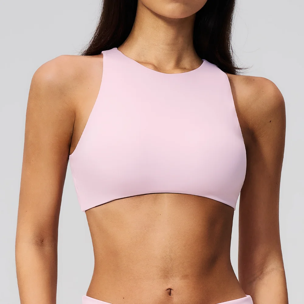Women Yoga Underwear Summer Sports Bra Quick Drying Solid Color Tank Top Running Hollow Out Shock-absorbing Push Up Fitness Top