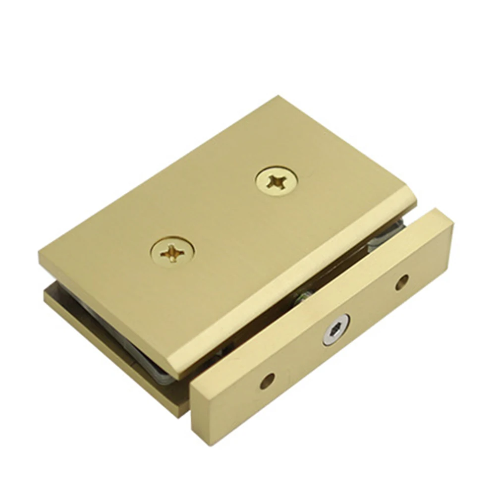 حامل زجاجي نحاسي قابل للتعديل 360 درجة يناسب 8 12 مم زجاج باب الدش مثالي لتصاميم الحمام المعاصرة