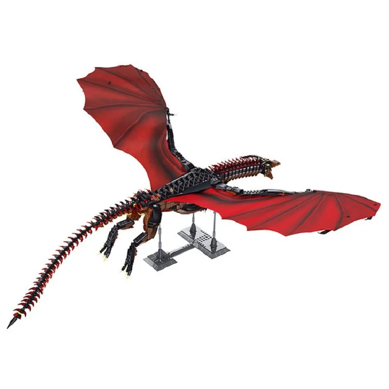 Dragon Smaug Vise Rion Building blocks  Set Adults Animal Model Bricks Desktop Display Toy For Kids Holiday Gifts