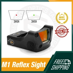 Tactical M1 Reflex Red Dot Airsoft Visão Caça Âmbito Com Picatinny Rail E Universal Mount Plate FMC Revestimento Lente Óptica