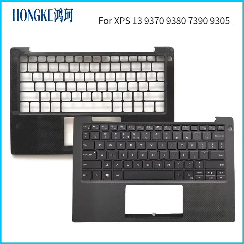 

New For XPS 13 9370 9380 7390 9305 Laptop Upper Case Palmrest Cover C Shell Backlight Keyboard 0KPRW0 KPRW0