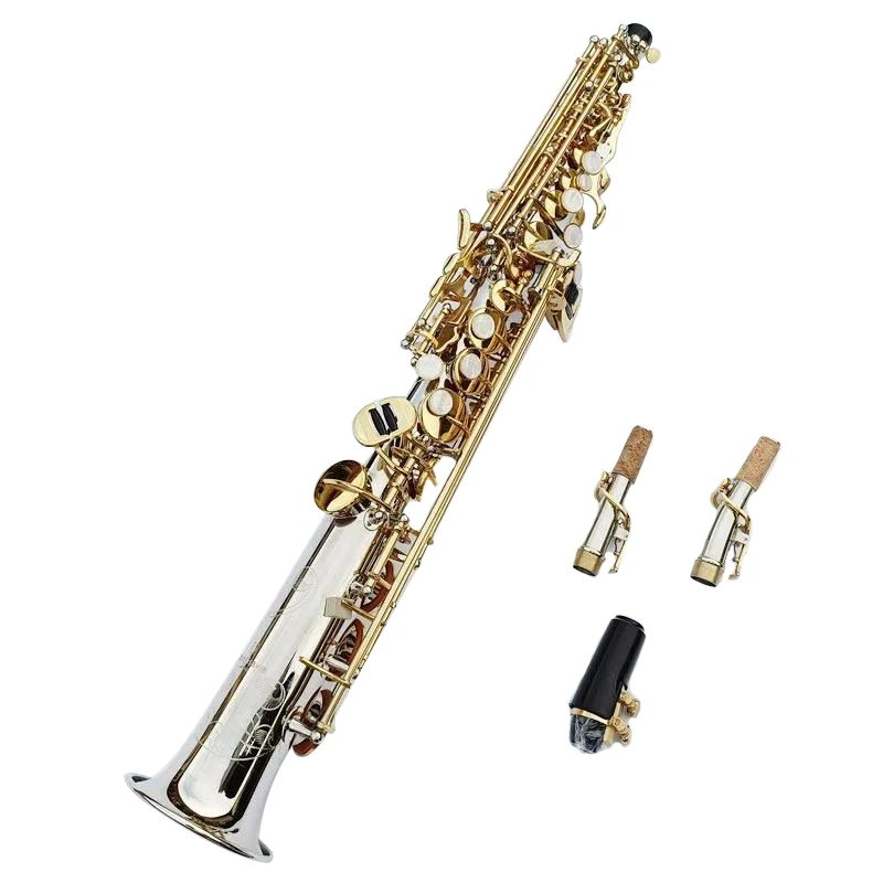 Made in Japan  Soprano Saxophone WO37 Silvering Nickel Key With Case Sax Soprano musical instrument Mouthpiece Ligature Reeds Ne