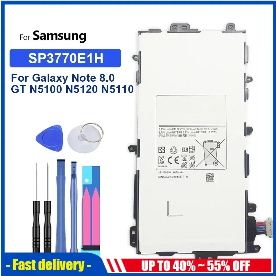 Tablet Battery For Samsung Galaxy Note 8.0 GT N5100 N5120 N5110 4600mAh SP3770E1H