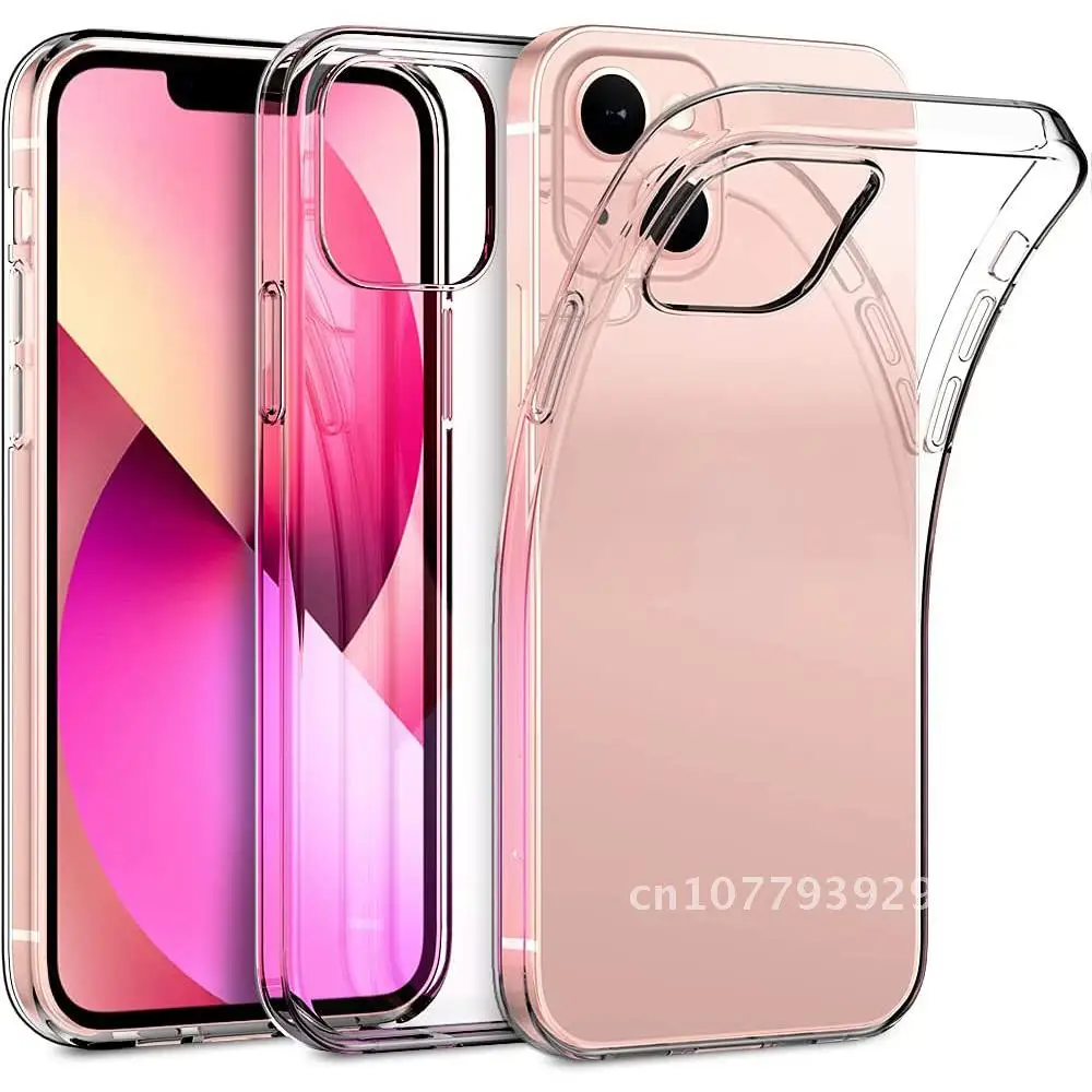 

Ultra Thin Silicone Case For iPhone 13 12 Mini 11 Pro Max Clear Soft Transparent Silicon Case For iPhone 12 13 11 Pro Max Fundas