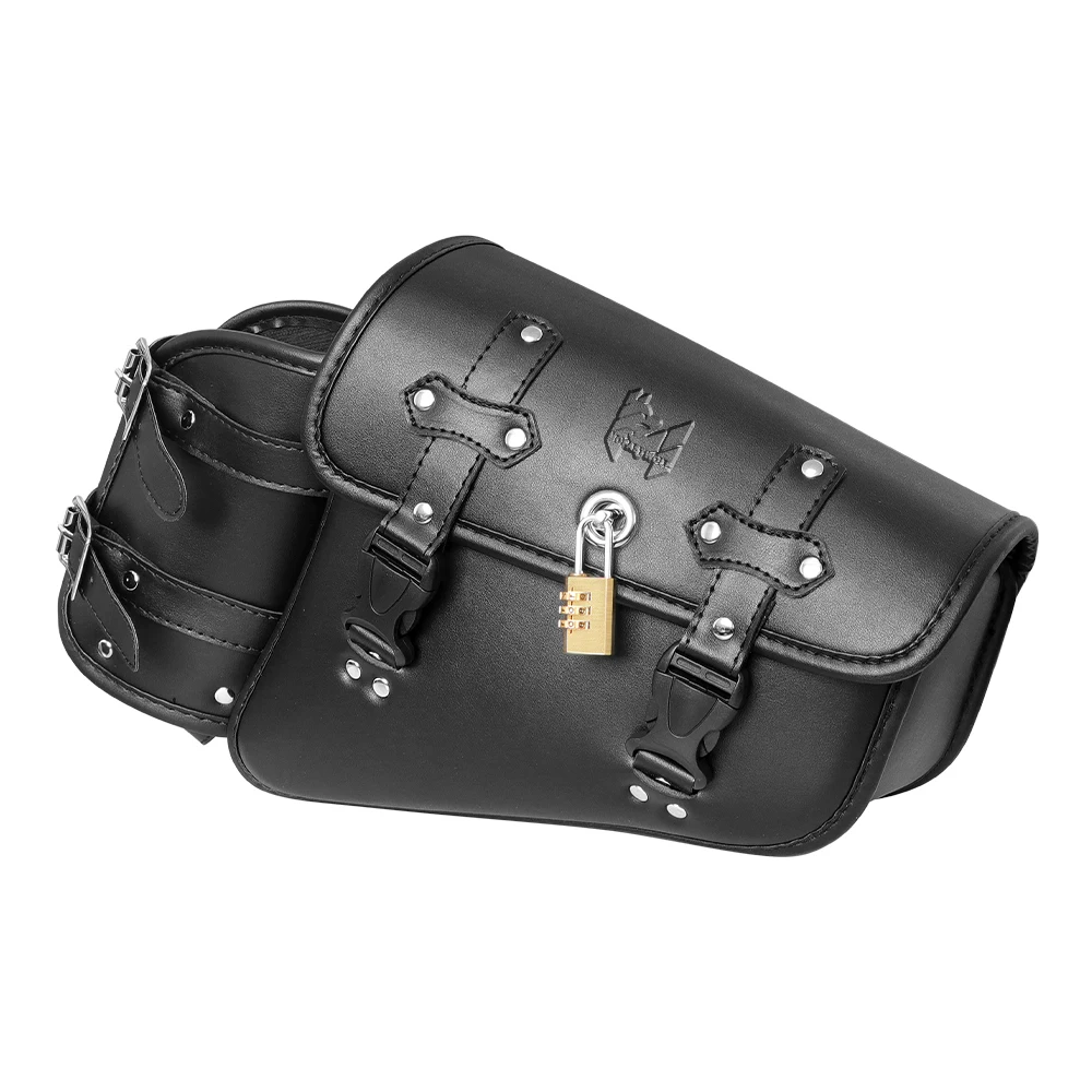 1pc on the Right Left Black Universal Storage Luggage Motorcycle Swingarm Bag Kettle Bag Fit for Sportster 883