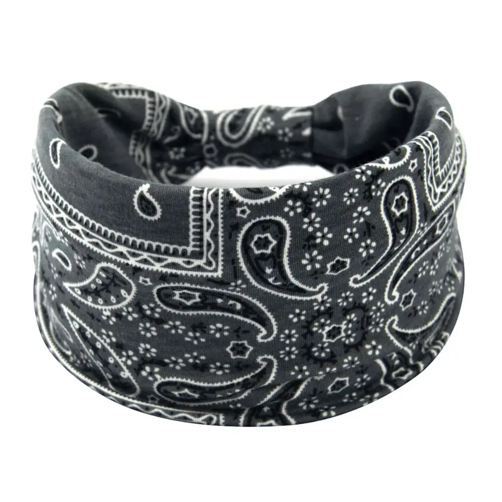البوهيمي واسعة القطن تمتد عصابات مطاطا ضمادة العصابات الشعر مخطط النسيج عقال واسعة عصابات إكسسوارات الشعر #3