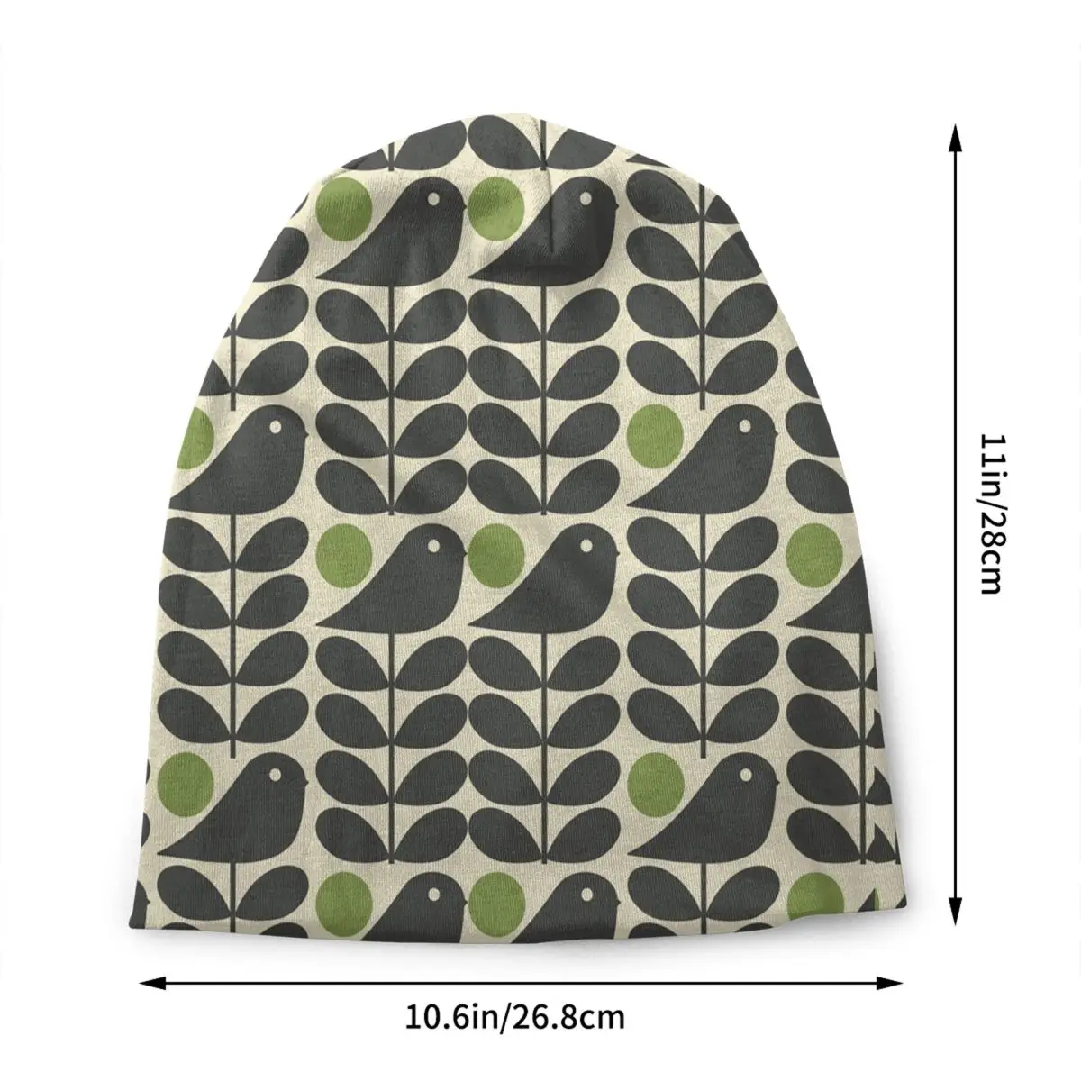 Orla Kiely Multistem Birds Bonnet Hat Knitting Hat Men Women Fashion Unisex Adult Scandinavian Flower Warm Winter Beanies Cap