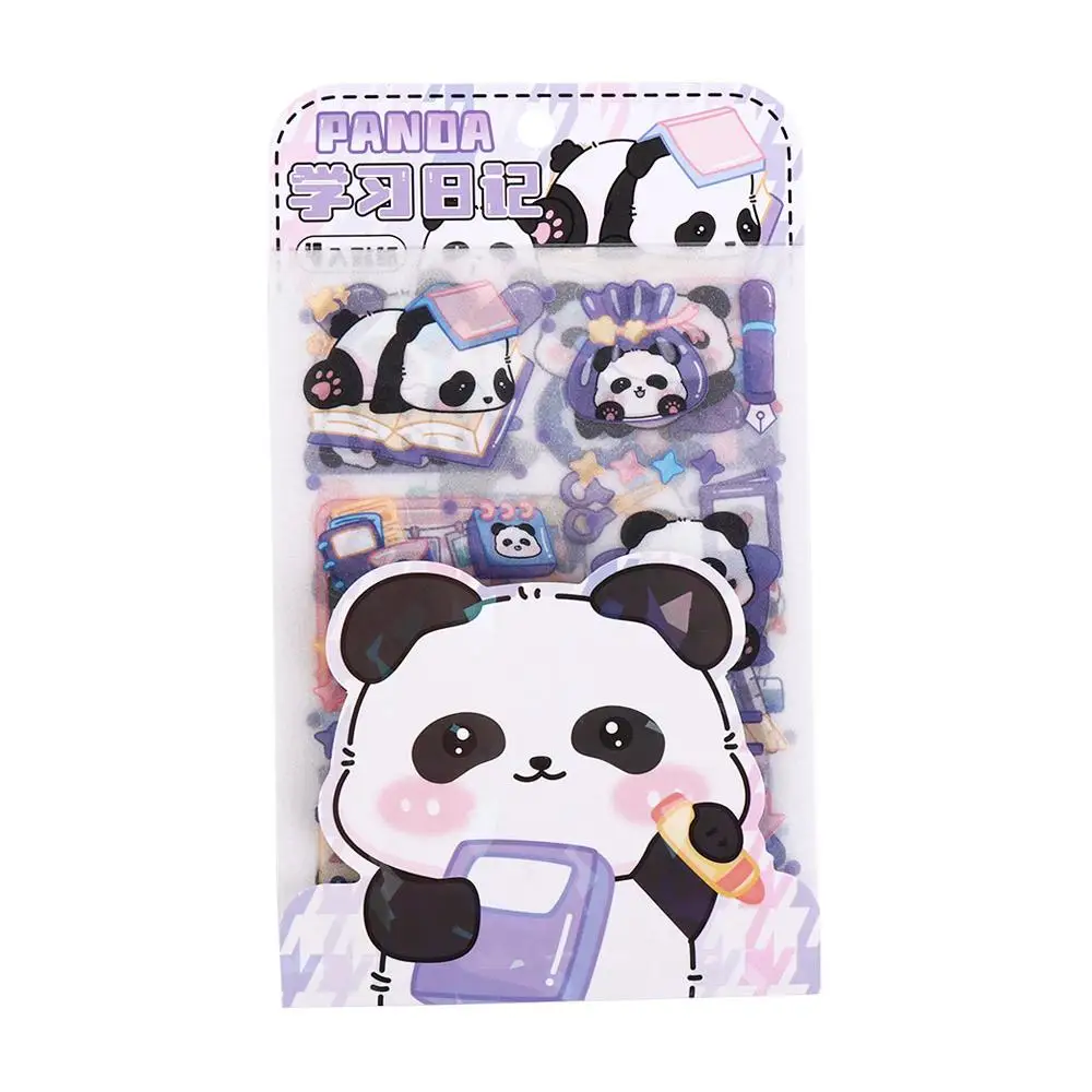 Piękne śmieszne Kawaii Panda naklejki moda DIY Cartoon Panda naklejki papierowe kreatywne zwierzęce dekoracyjne naklejki małe dzieci