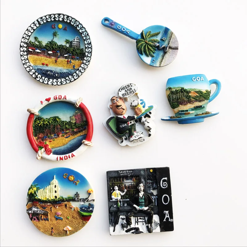 Asia India Flavour 3D Fridge Magnet Tourist Souvenirs Refrigerator Magnetic Decoration Articles Collection Handicraft Gift