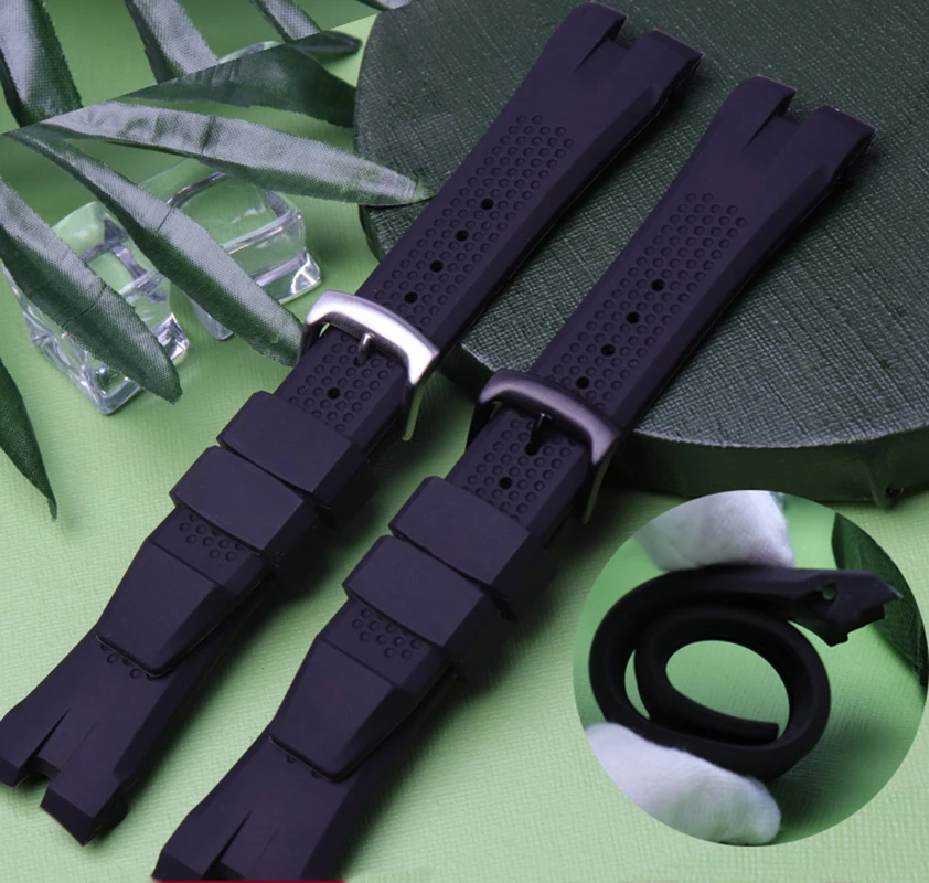 Silicone Strap For Citizen Eco-Drive CA4154 4155 AW1476 1475 1477 Bracelet 24mm Men Rubber Replacement Watch band Accessories