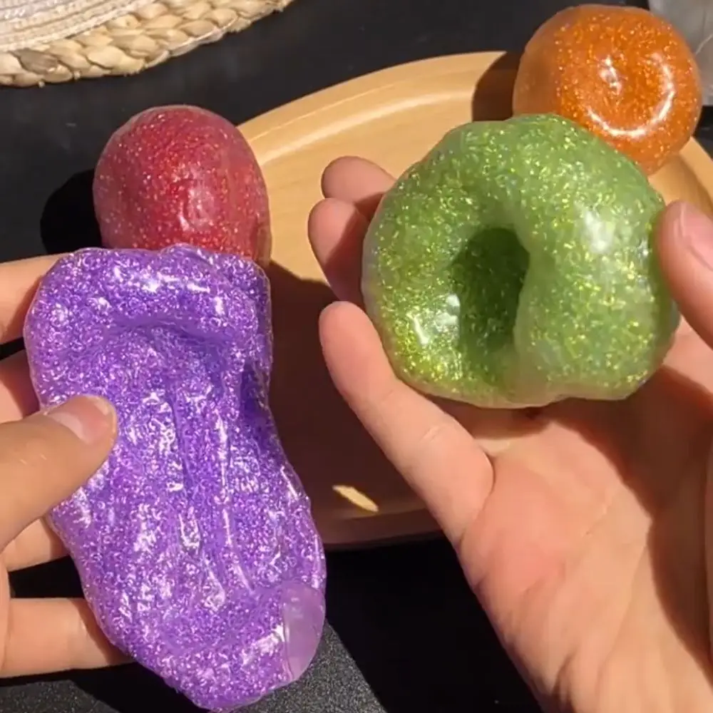 

Имитация TPR хрустальный шар, прозрачный эластичный шар ручной работы, игрушка-щипцы, креативная красочная игрушка с медленным отскоком, детские игрушки