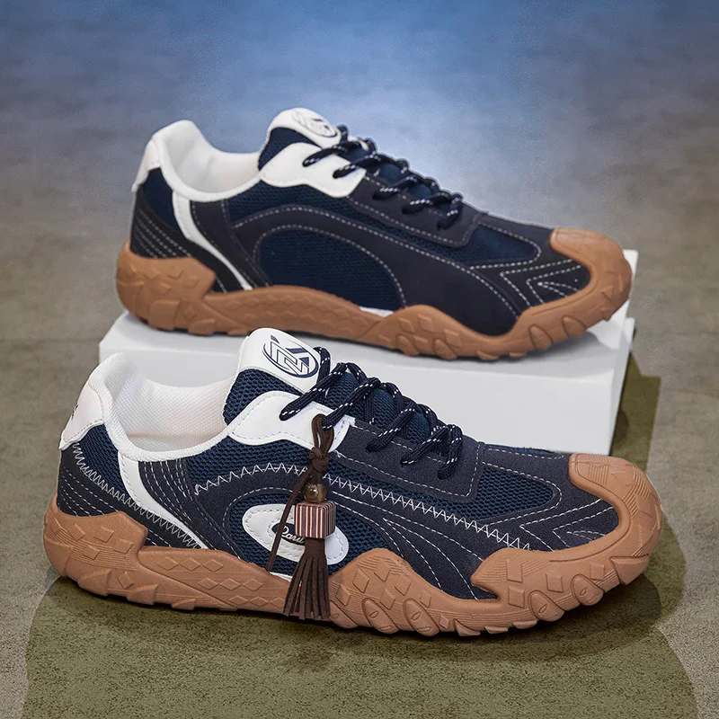 2026 Fall New Man Casual Shoes Gray Lightweight Non Slip Running Shoe Men Mesh Breathable Walking Sneakers Flat Footwear Leisure