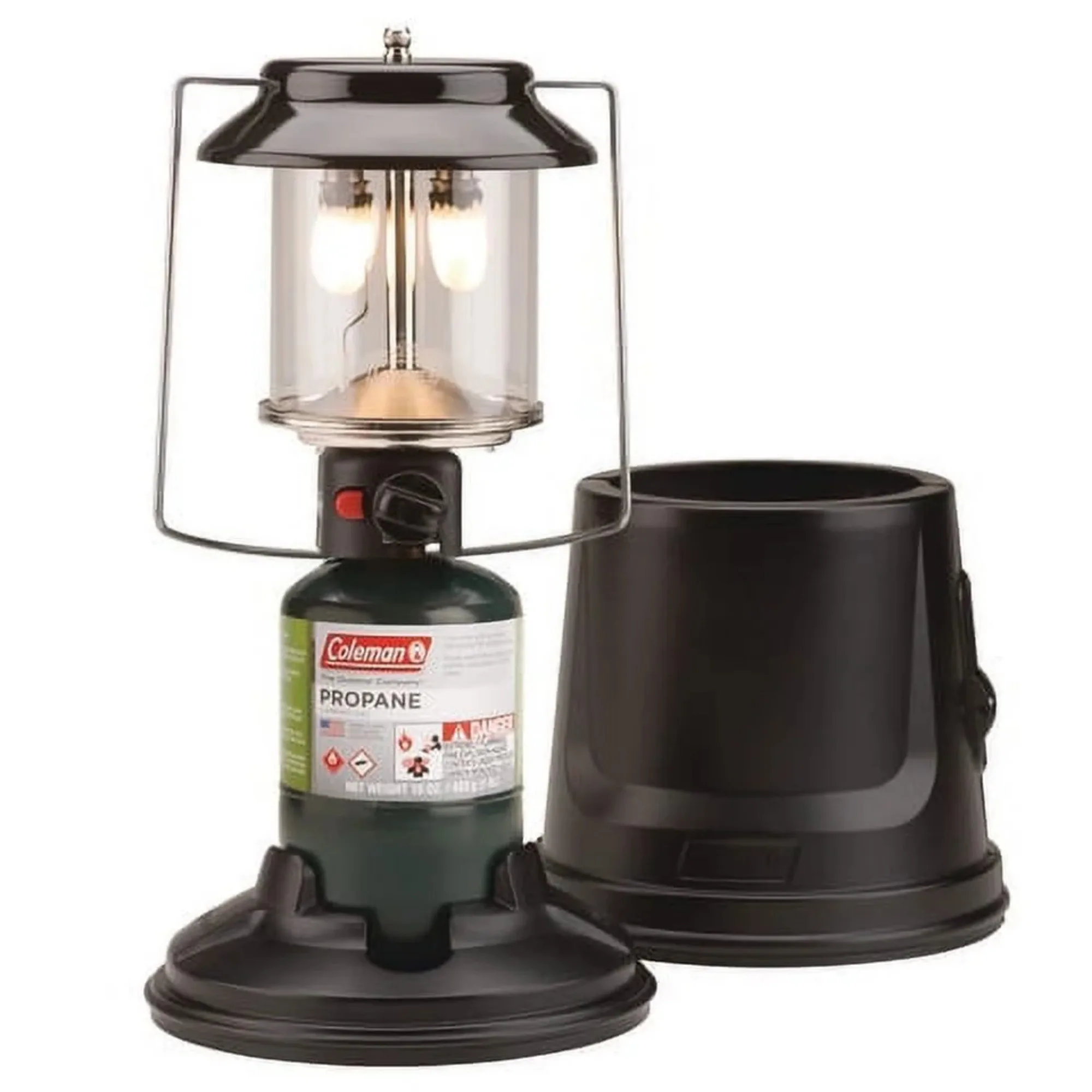

810 Lumens 2-Mantle Propane Lantern with Carry Case, Black