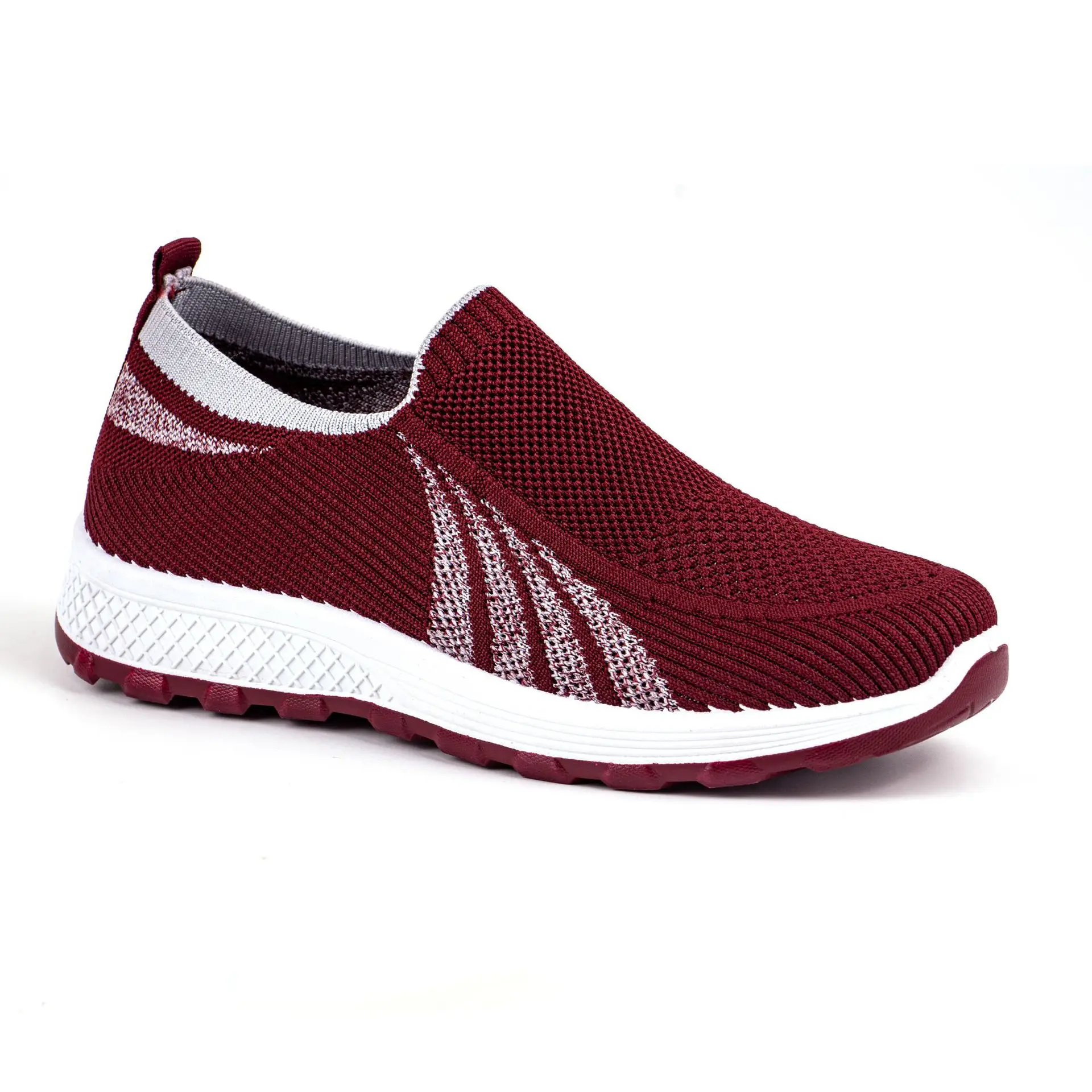 Damen-Sneaker aus Stricknetz, zum Überziehen, atmungsaktiv, leicht, mit weicher Sohle, rutschfest, für Freizeitaktivitäten, zum Spazierengehen, für ältere Damen, für den täglichen Gebrauch im Freien. – Detail 5