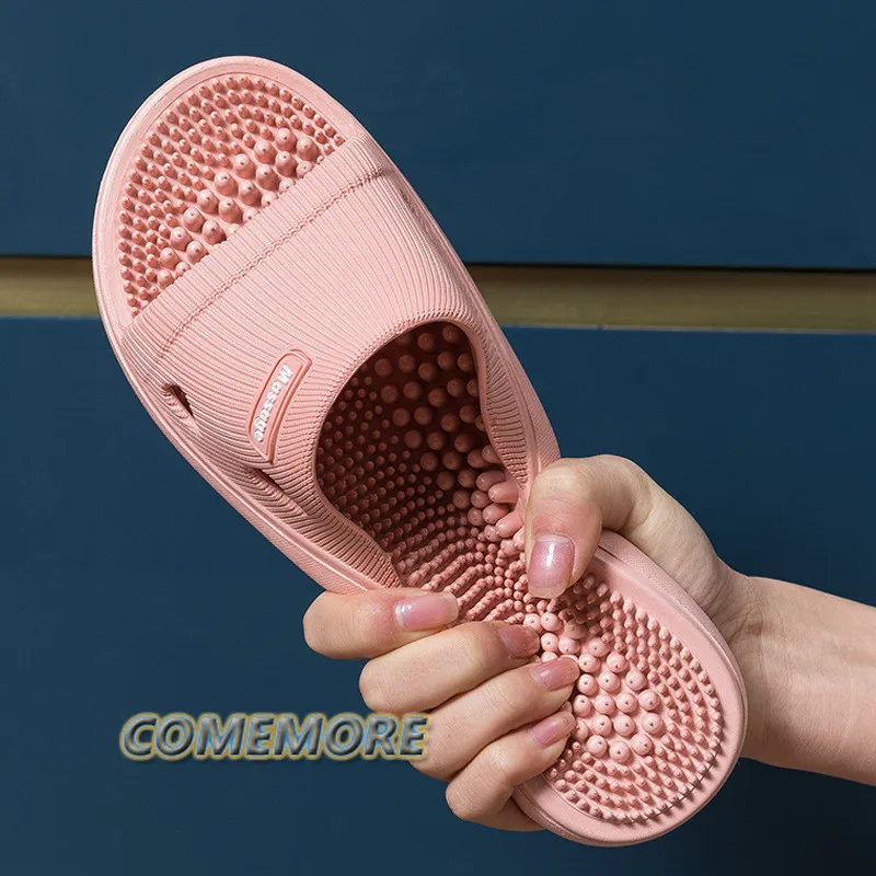 Women\'s Foot Massage Slippers Couples Slipper Men Indoor Bathroom Non Slip Soft Slides Casual Home Relief Feet Health Care Shoes