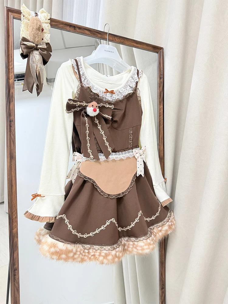 

Winter Warm Furry Hooded Dr Tee-Piece Set Women's Base Layer Csole Dr Sweet Sle Regular Fit Medium Thin