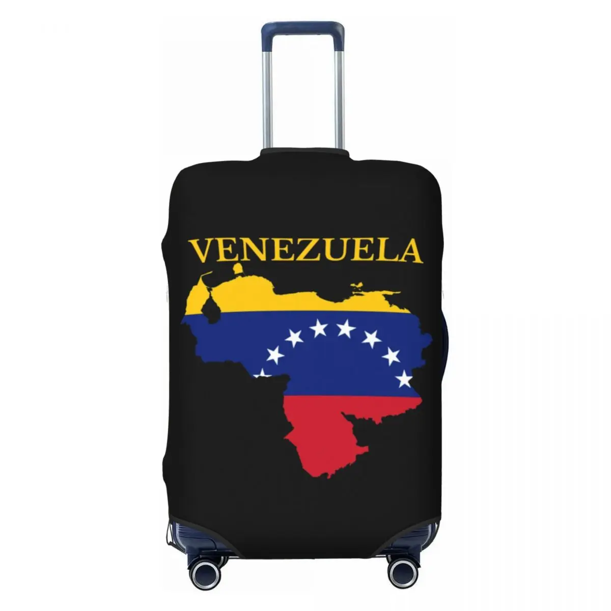 

Custom Funny Venezuela Map Flag Country Luggage Cover Protector Washable Republic Of Venezuela Travel Suitcase Covers