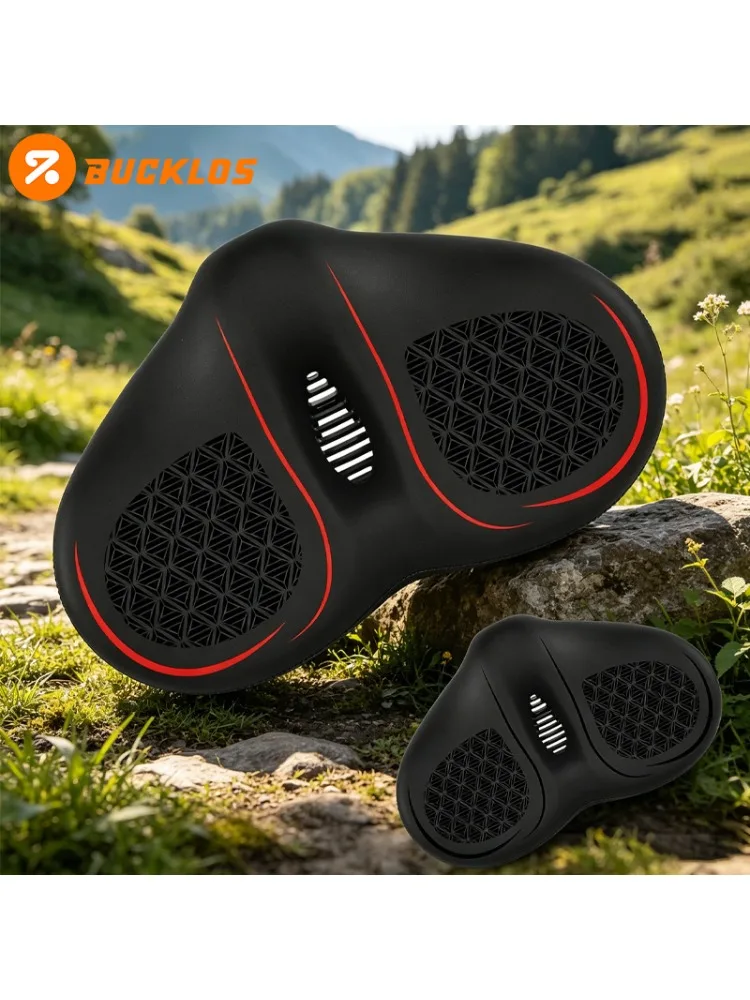 AliExpress BUCKLOS Bicycle Saddle Widen Big Bum MTB Road Bike Seat Cushion Noseless Ergonimic Bicycle Seat Cycling Parts