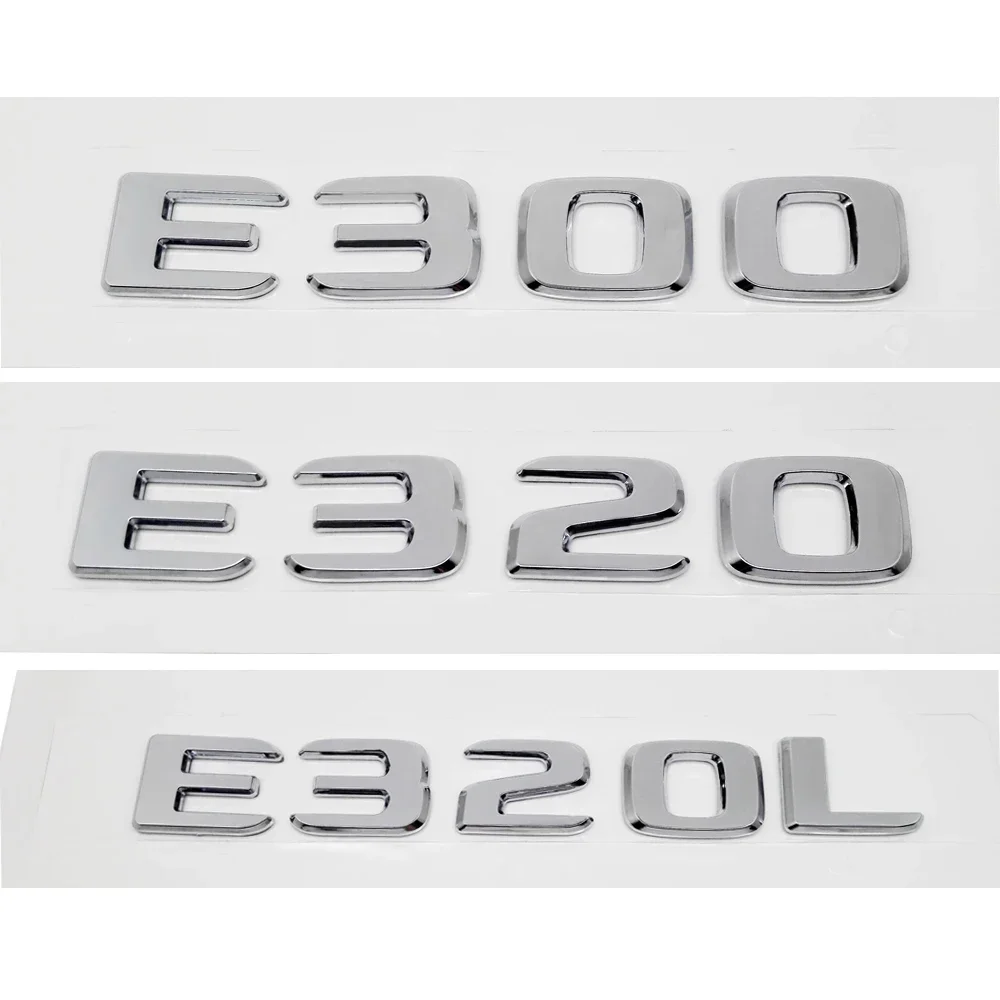 ABS البلاستيك E300 E320 E320L الجذع الخلفي شارة الشعار شعار ملصق لمرسيدس بنز E الفئة W207 W210 W211 W212 W213
